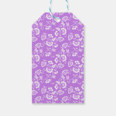 Brown Hair Ballerina Paars Birthday Dank je wel Cadeaulabel (Achterkant)