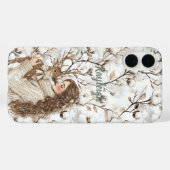 Brown Hair Girl with Deer Case-Mate iPhone Case (Achterkant (horizontaal))