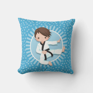 Brown Hair Karate Boy Judo Martial Arts Kussen