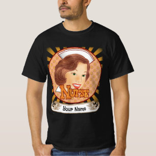 Brown Hair Nurse T-shirt