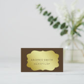Brown Hair Stylist Visitekaartje (Staand voorkant)