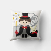 Brown Haired Boy Magicien Coussin (Verso)