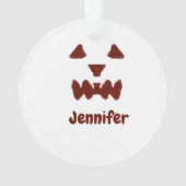 Brown Halloween effrayant visage chute ajouter nom (dos)