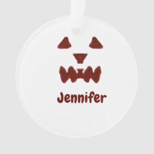 Brown Halloween effrayant visage chute ajouter nom