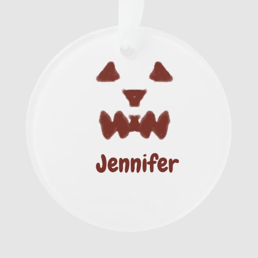 Brown Halloween effrayant visage chute ajouter nom (devant)