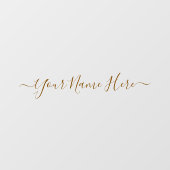 Brown Handtekening schoon eenvoudige naam script Raamsticker (Vel)