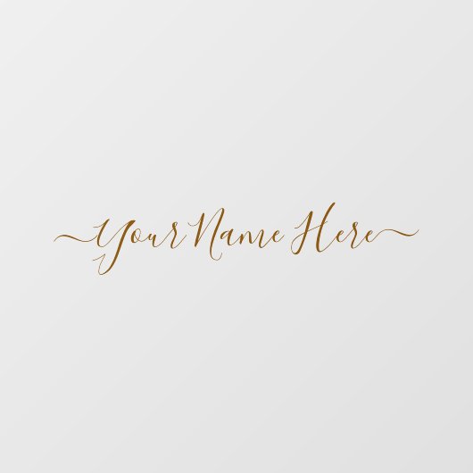 Brown Handtekening schoon eenvoudige naam script Raamsticker (Vel)