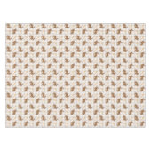Brown Hare And Carrots Beige Pattern Cute Easter Tafelkleed (Voorkant (Horizontaal))