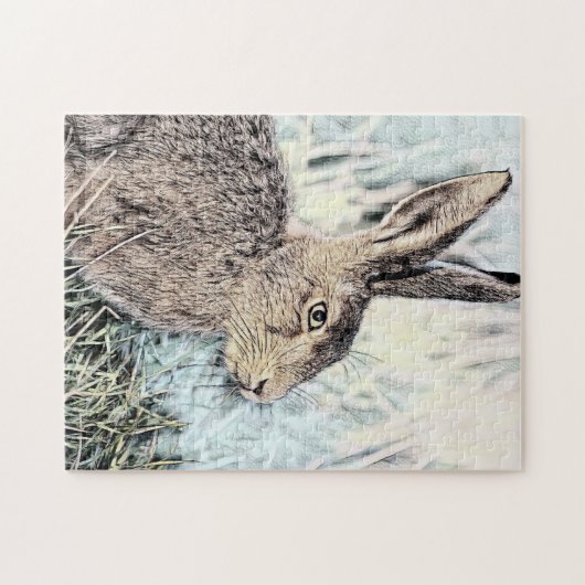Brown Hare Puzzle Legpuzzel (Horizontaal)