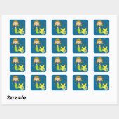 Brown Hazard Mermaid Vierkante Sticker (Vel)