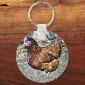 Brown Hen op de achterkant Sleutelhanger (Voorkant)