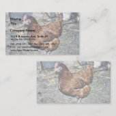 Brown Hen op de achterkant Visitekaartje (Voorkant / Achterkant)