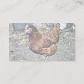 Brown Hen op de achterkant Visitekaartje (Achterkant)