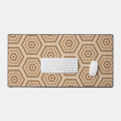 Brown Hexagon Penny Tile Hex Tile Motif (Clavier et souris)