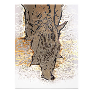 BROWN HORSE FOTO AFDRUK