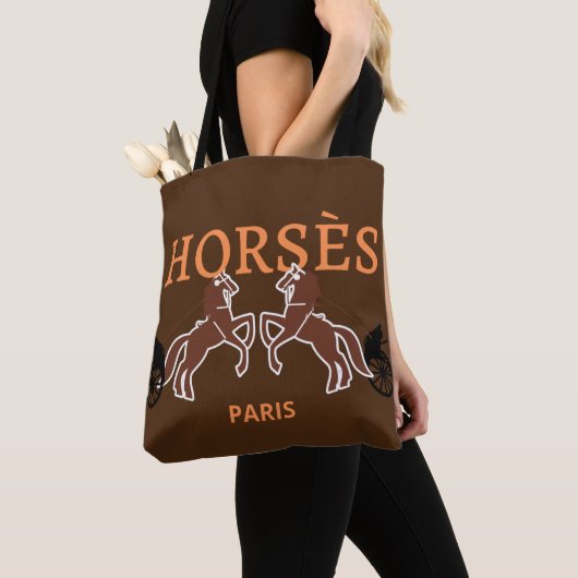 Brown Horses Cheval Designer sac Sac fourre-tout (De près)