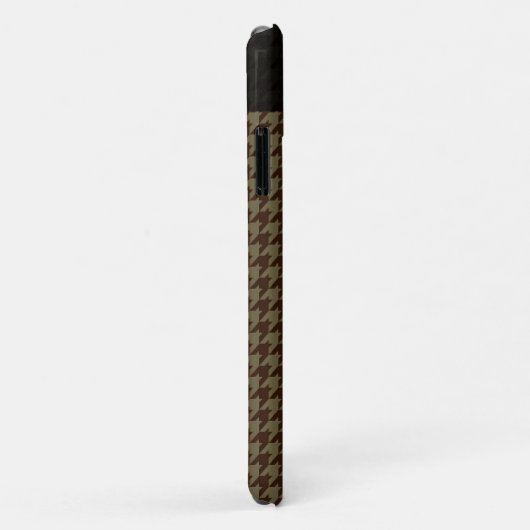 Brown Houndstooth Handsome Gentlemen's Pattern Case-Mate iPhone Case (Achterkant/rechts)