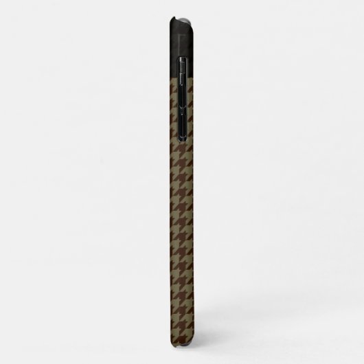 Brown Houndstooth Handsome Gentlemen's Pattern Case-Mate iPhone Case (Achterkant/links)