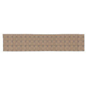 Brown Houndstooth Scottish Check Pset Pattern Korte Tafelloper (Horizontaal)