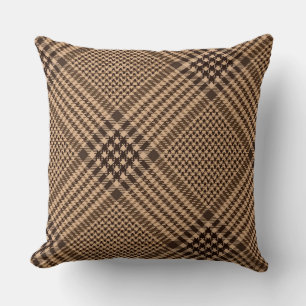 Brown Houndstooth Scottish Check Pset Pattern Kussen