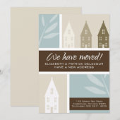 Brown Houses Silhouette Bewegende Aankondiging (Voorkant / Achterkant)