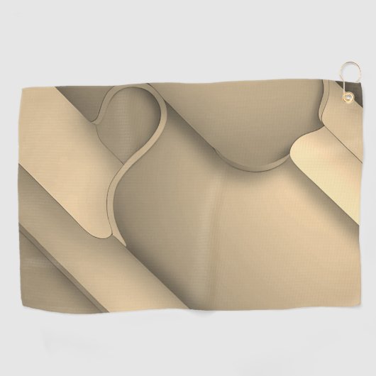 Brown Hues Modern Art Golfhanddoek (Horizontaal)