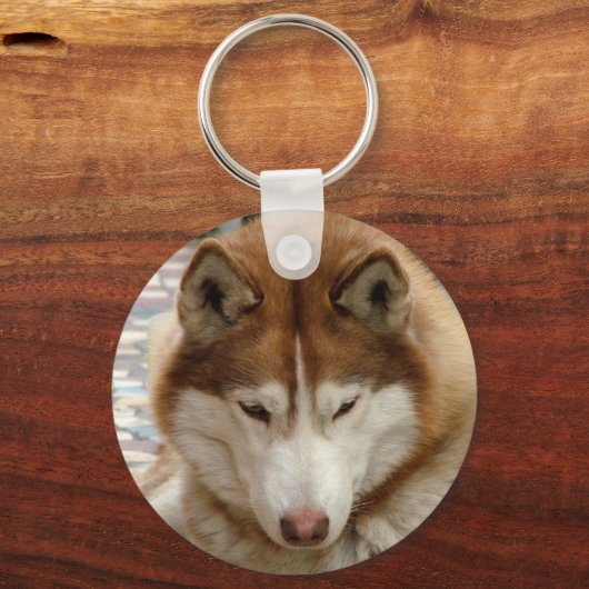 Brown Husky Sleutelhanger (Voorkant)
