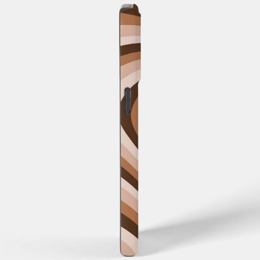 Brown Hypnotic Heart Love Pattern Case-Mate iPhone Case (Achterkant / Rechts)