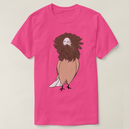 Brown Jacobin Pigeon 2 T-shirt (Design voorkant)