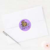Brown Jelly Beans Ronde Sticker (Envelop)
