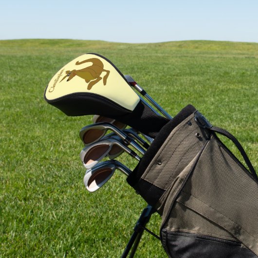 Brown Kangaroo Design Golfheadcover (Insitu)