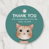 Brown kitten thank you bedankjes labels (Voorkant)