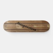 Brown Knotty Paneling - Aangepast Skateboard (Horizontaal)