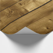 Brown Knotty Wood Planks Cadeaupapier (Hoek)