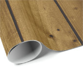 Brown Knotty Wood Planks Cadeaupapier (Rol Hoek)