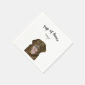 Brown Lab Cocktail Napkins Servet (Hoek)