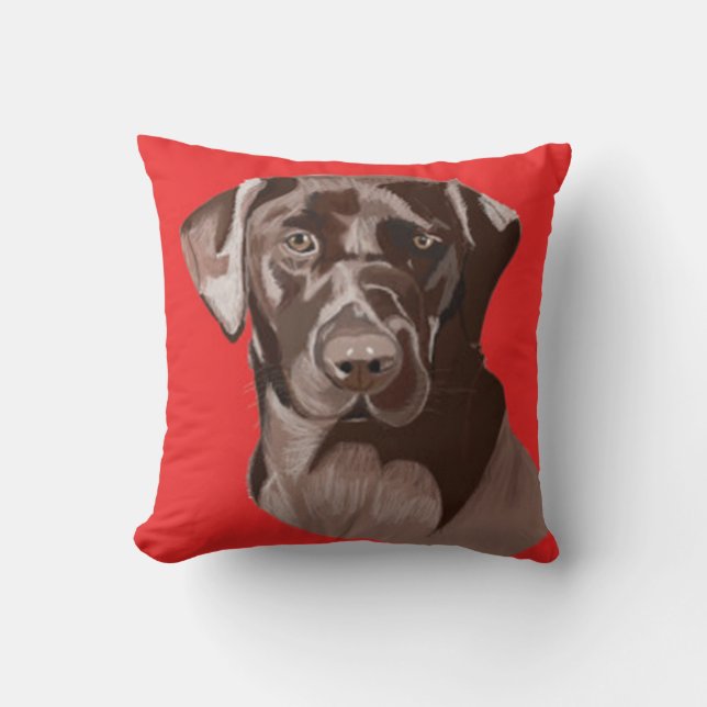 Brown Labrador Retriever Kussen (Voorkant)
