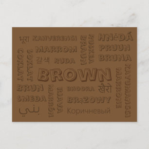 Brown - Langues de couleur sur cartes postales