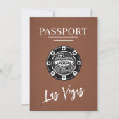 Brown Las Vegas Passport Bewaar de datum Save The Date (Voorkant)