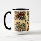 Brown Leaf Coffee Cup Mok (Links)