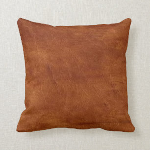 Brown Leather American MoJo Pillow Kussen