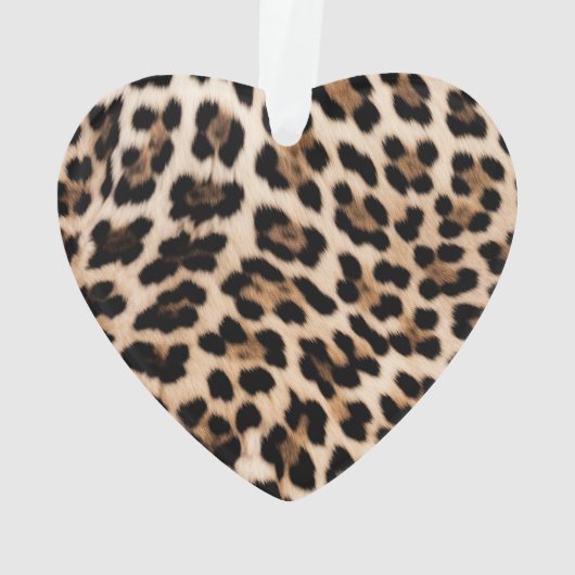 Brown Leopard Animal Print Ornament (achterkant)
