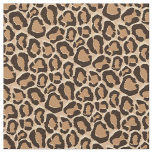 Brown Leopard Animal Print Stof