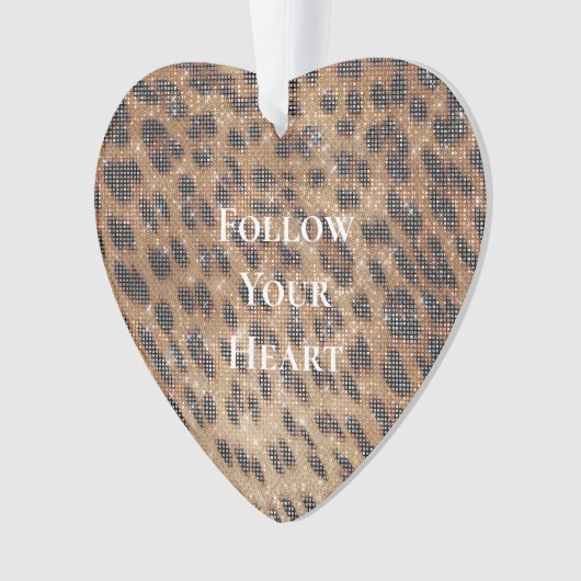 Brown Leopard Poster de animal Sparkle (devant)