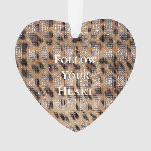 Brown Leopard Poster de animal Sparkle (devant)