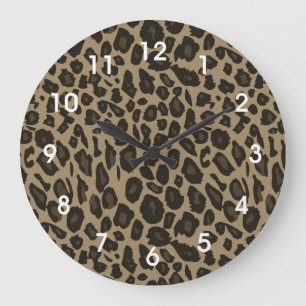 Brown Leopard Print Grote Klok