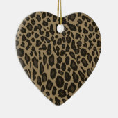 Brown Leopard Print Keramisch Ornament (Rechts)