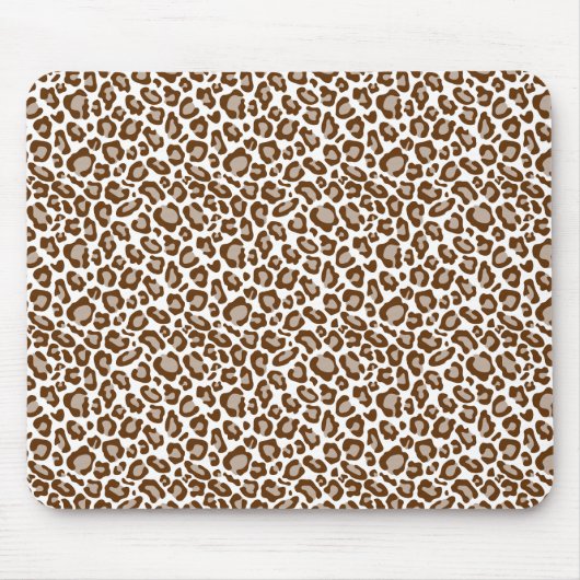 Brown Leopard Print Muismat (Voorkant)