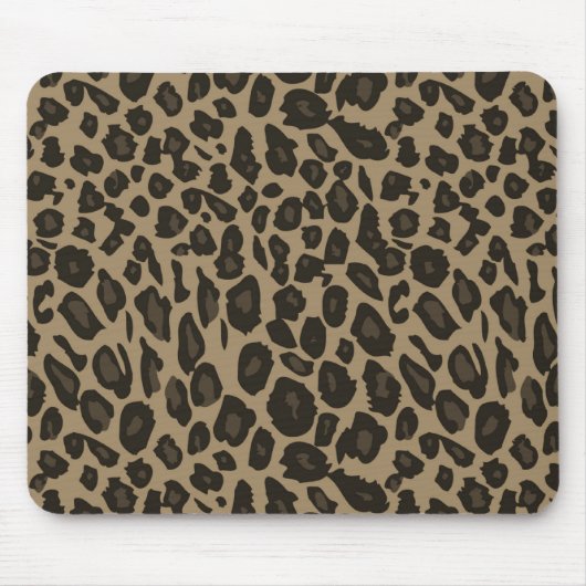 Brown Leopard Print Muismat (Voorkant)