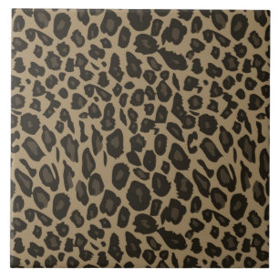 Brown Leopard Print Tegeltje